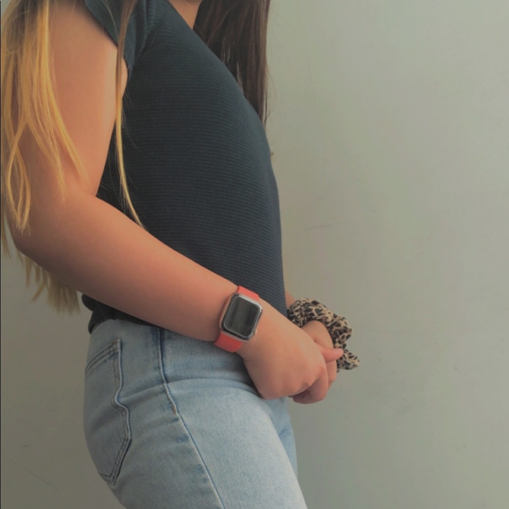 Brandy Melville Green and Black Striped Crop Top